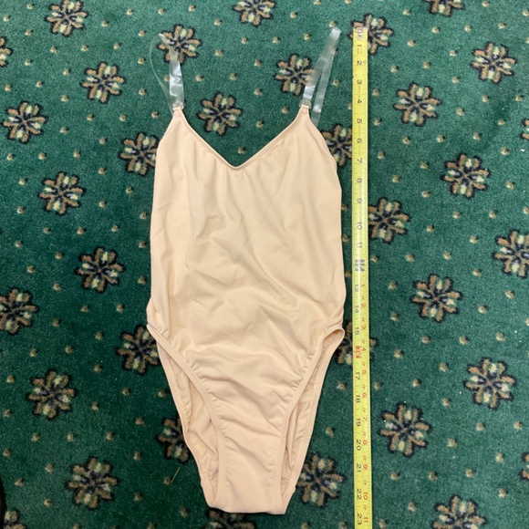 Capezio Cami Leotard Sz Small Petite Adjustable Straps NWOT Nude - Picture 4 of 7